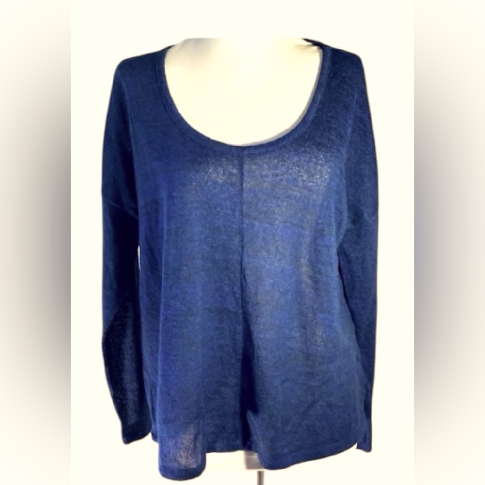 NWT Gorgeous Old Navy Deep Blue & Black Lightweight Layering Sweater Size Med